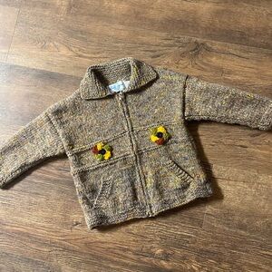The sweater venture hand knit wool sweater jacket